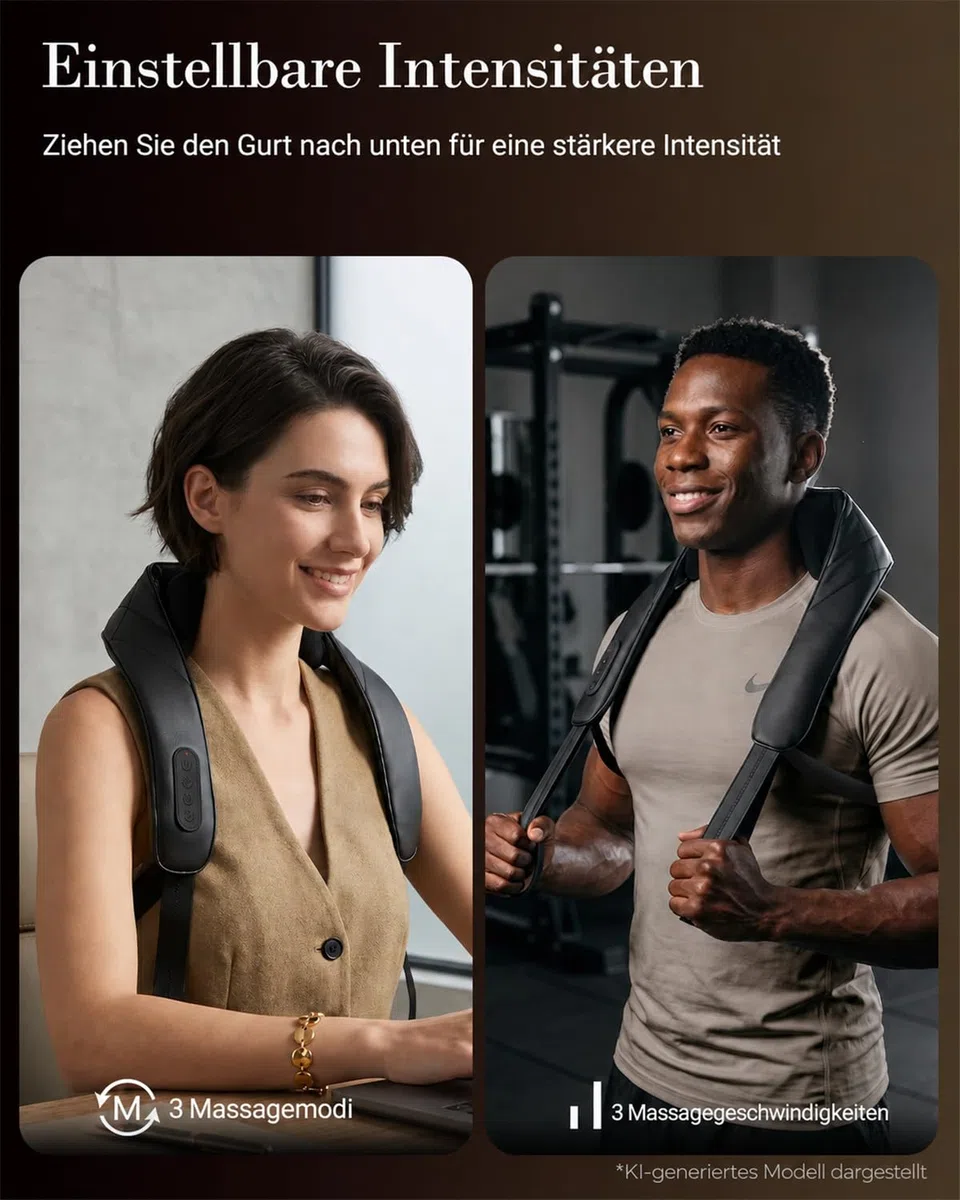 Nackenmassagegerät mit wärme, Infrarot Shiatsu Massagegerät Nacken Schulter