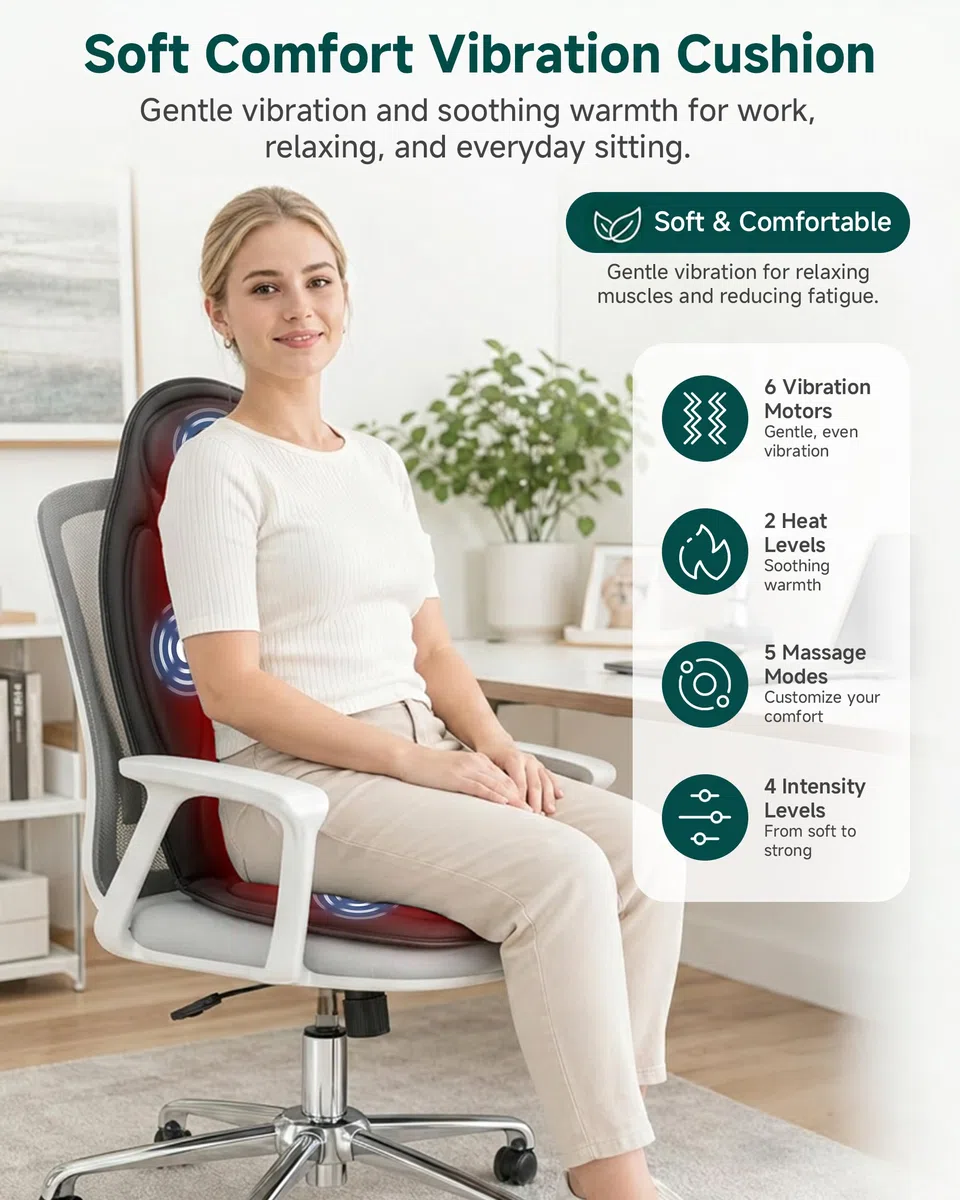 Snailax Massageauflage mit Wärme