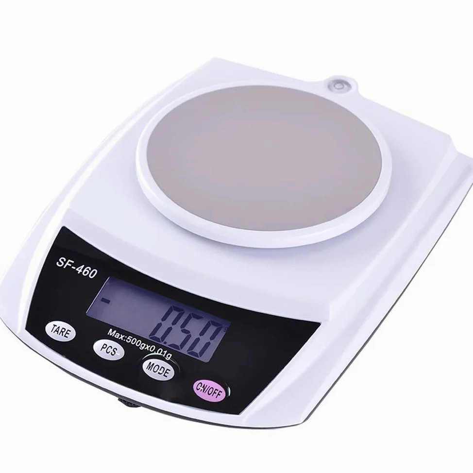 500 g/0,01 g digitale elektronische Waage, präzise Lebensmittel-Back-Küchenwaage mit LCD-Display, Tara- und PCS-Funktion, Lebensmittelgewichtswaage für Zuhause, Tee, Schmuck, Kaffee
