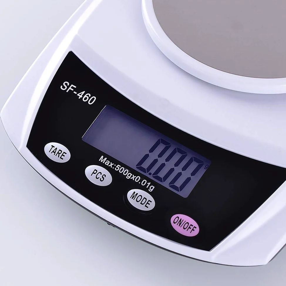 500 g/0,01 g digitale elektronische Waage, präzise Lebensmittel-Back-Küchenwaage mit LCD-Display, Tara- und PCS-Funktion, Lebensmittelgewichtswaage für Zuhause, Tee, Schmuck, Kaffee