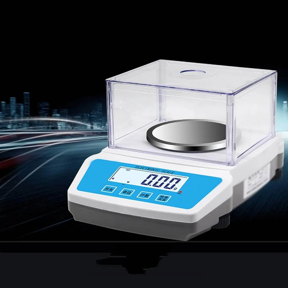 Präzisions-0,001 g elektronische Waage, 0,01 g digitale Küchenwaage, 0,1 g Laborwaage, Zählgewichtswaage, goldene Schmuckwaage, mit LCD-Hintergrundbeleuchtung, Tara und Kalibrierung (Farbe: 1000 g/0,