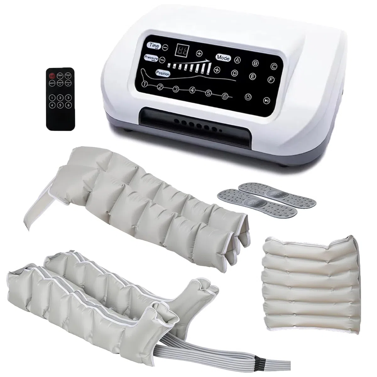 Lymphdrainage Massagegerät mit 6 Kammern, L/XL Air Compression Boots für Lipödem, Pressotherapie & Kompressionsmassage für Ganzkörper, Schmerzlinderung und Wohlbefinden