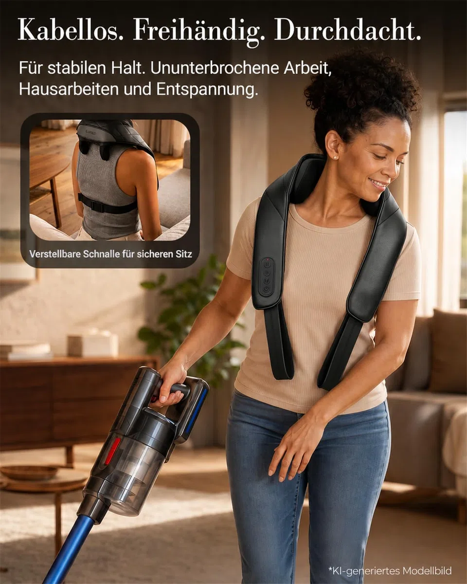 Nackenmassagegerät mit wärme, Infrarot Shiatsu Massagegerät Nacken Schulter